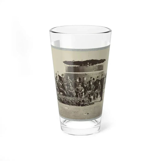 Fifteen Officers On Deck Of A Union Monitor Warship (U.S. Civil War) Pint Glass 16oz 16oz - Go Mug Yourself