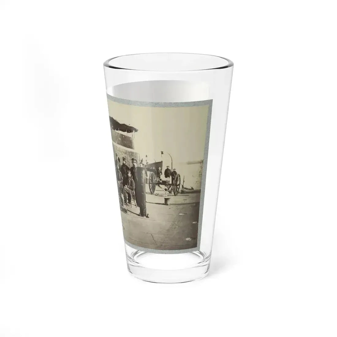 Fifteen Officers On Deck Of A Union Monitor Warship (U.S. Civil War) Pint Glass 16oz - Go Mug Yourself