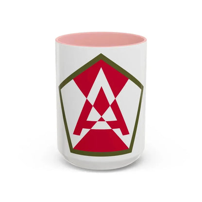 Fifteenth United States (U.S. Army) Accent Coffee Mug 15oz Pink - Go Mug Yourself