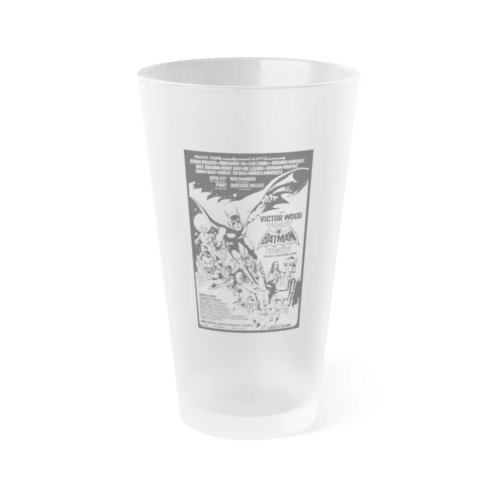 FIGHT BATMAN FIGHT 1973 Movie Poster - Frosted Pint Glass 16oz-16oz-Frosted-Go Mug Yourself