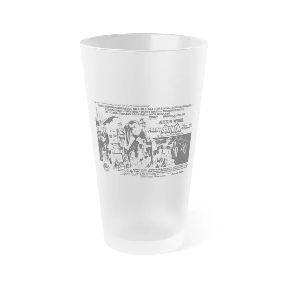 FIGHT BATMAN FIGHT (2) 1973 Movie Poster - Frosted Pint Glass 16oz-16oz-Frosted-Go Mug Yourself