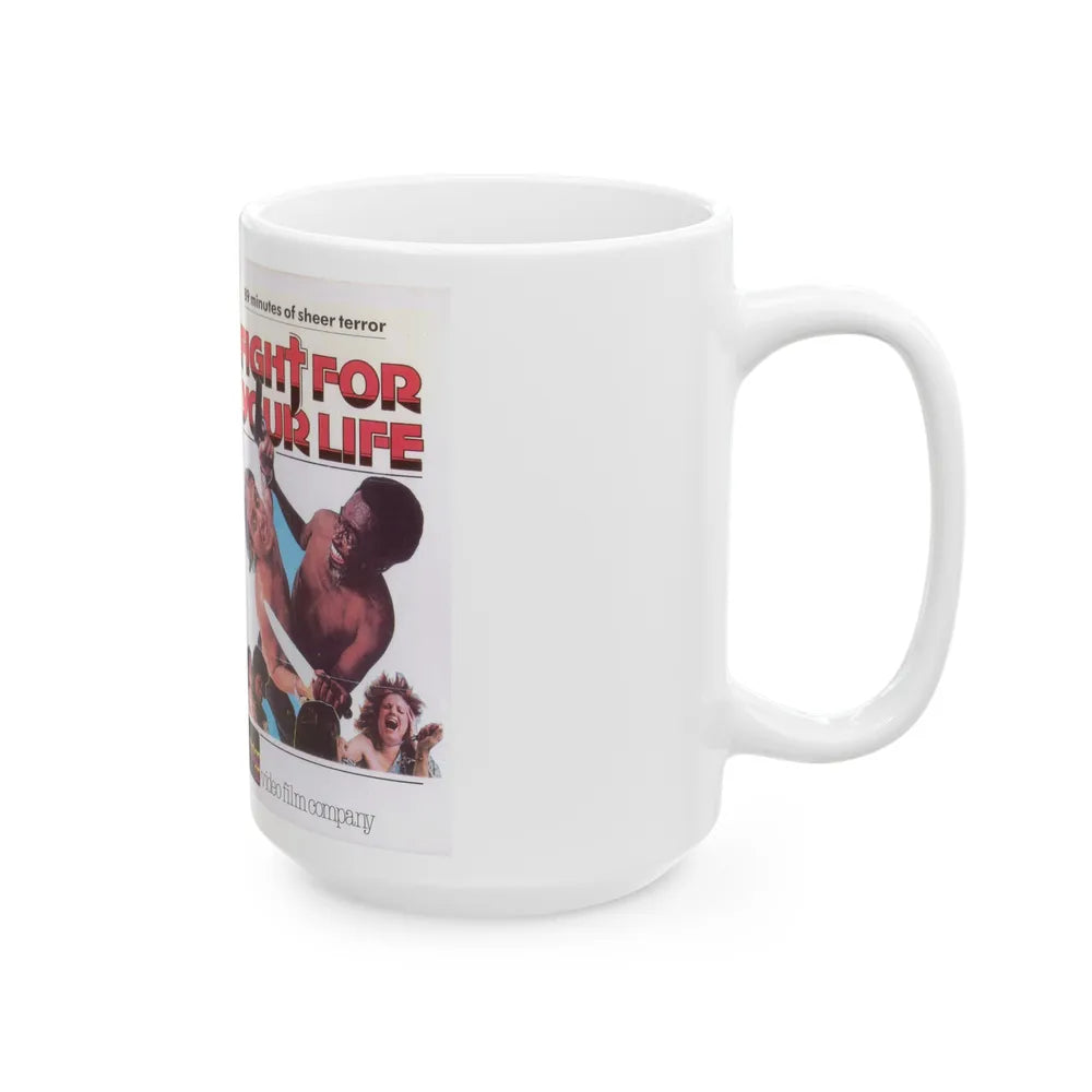 FIGHT FOR YOUR LIFE (VHS COVER) - White Coffee Mug-Go Mug Yourself