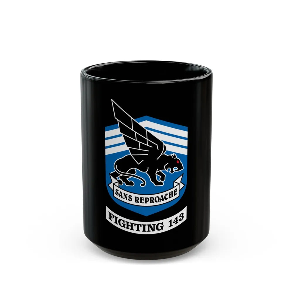 Fighting 143 sans reproache (U.S. Navy) Black Coffee Mug-15oz-Go Mug Yourself