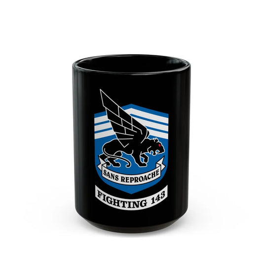 Fighting 143 sans reproache (U.S. Navy) Black Coffee Mug-15oz-Go Mug Yourself