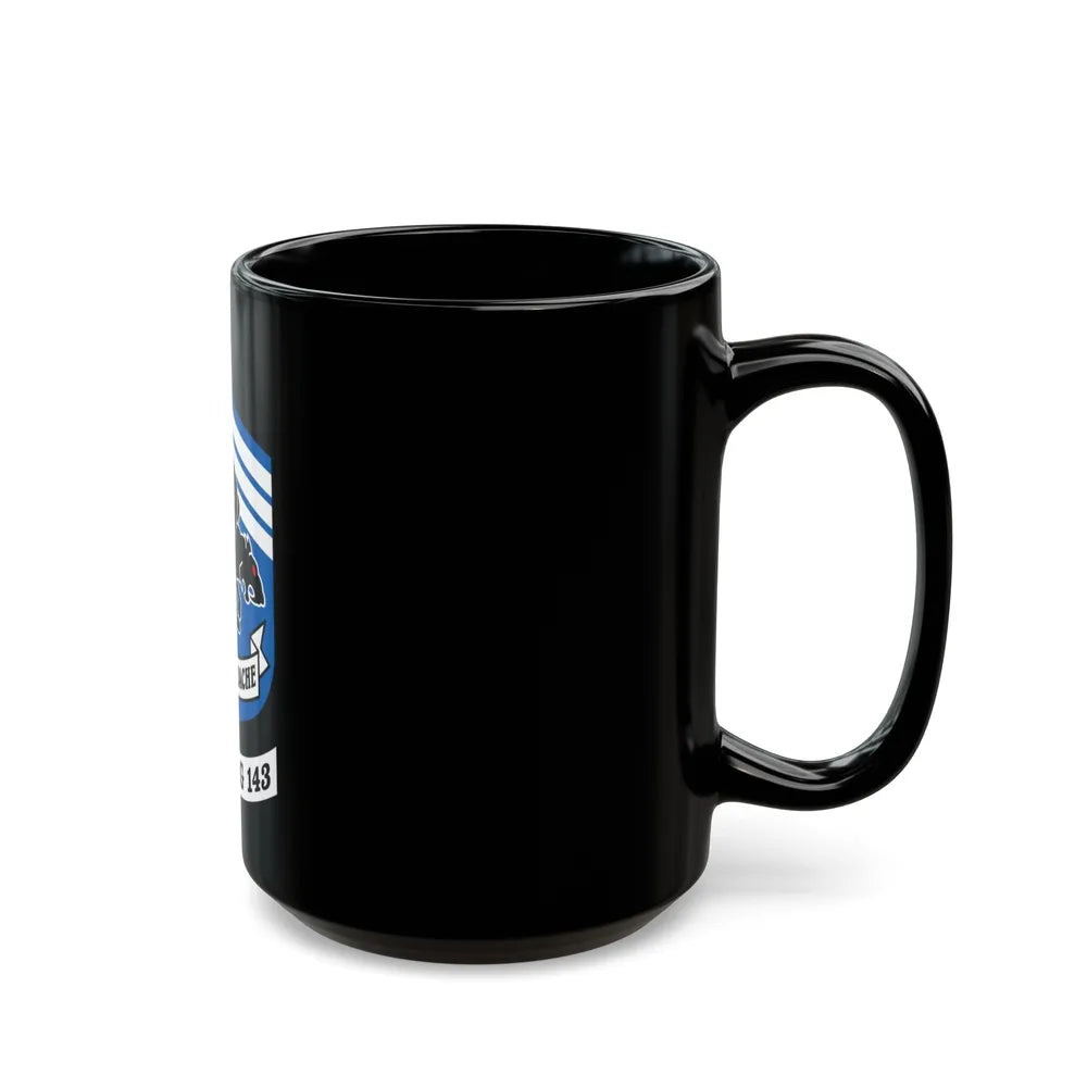 Fighting 143 sans reproache (U.S. Navy) Black Coffee Mug-Go Mug Yourself