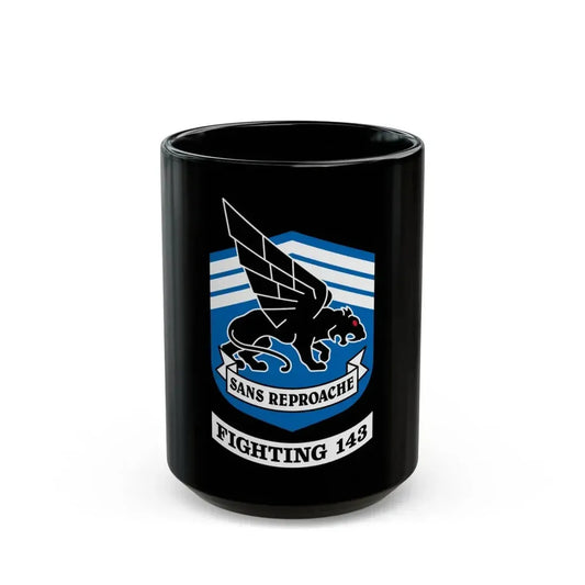 Fighting 143 sans reproache (U.S. Navy) Black Coffee Mug 15oz - Go Mug Yourself