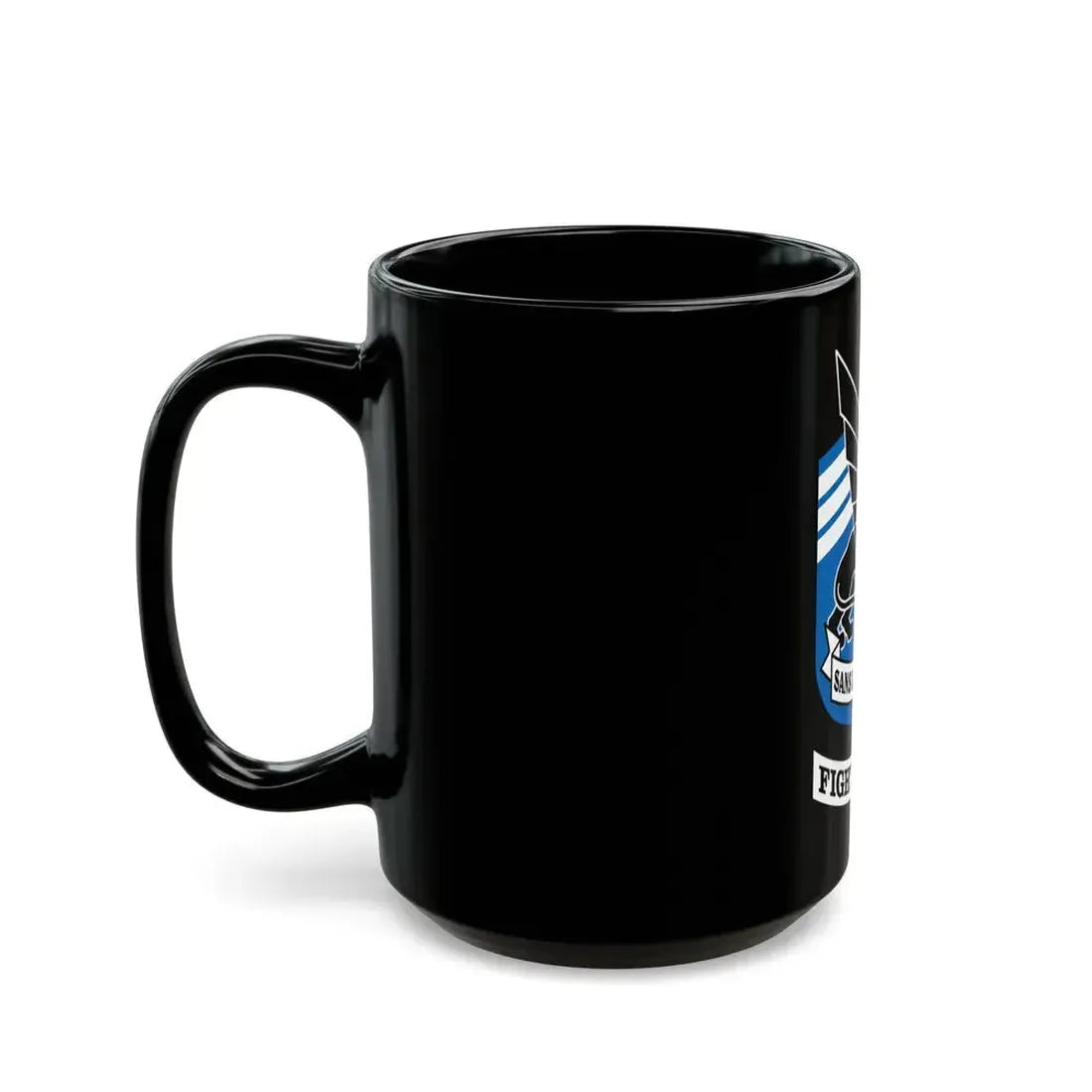 Fighting 143 sans reproache (U.S. Navy) Black Coffee Mug - Go Mug Yourself