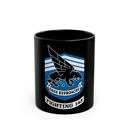 Fighting 143 sans reproache (U.S. Navy) Black Coffee Mug - Go Mug Yourself
