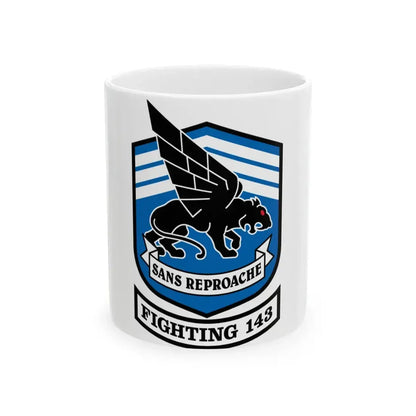 Fighting 143 sans reproache (U.S. Navy) White Coffee Mug 11oz - Go Mug Yourself