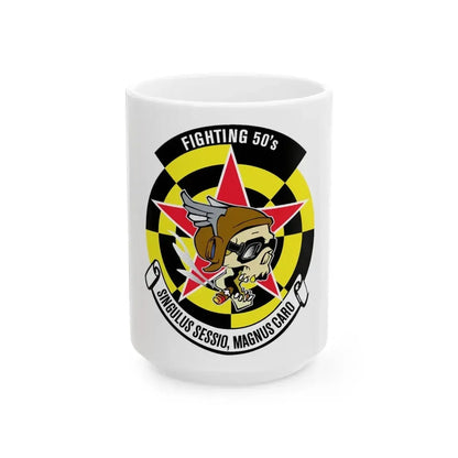Fighting 50's (U.S. Navy) White Coffee Mug 15oz - Go Mug Yourself