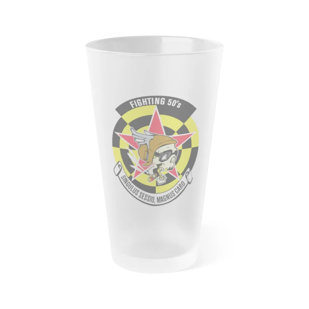 Fighting 50's (U.S. Navy) Frosted Pint Glass 16oz-Go Mug Yourself