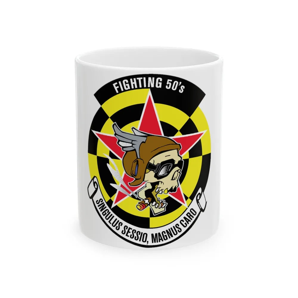 Fighting 50's (U.S. Navy) White Coffee Mug-11oz-Go Mug Yourself