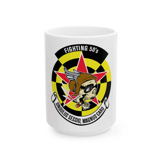 Fighting 50's (U.S. Navy) White Coffee Mug-15oz-Go Mug Yourself