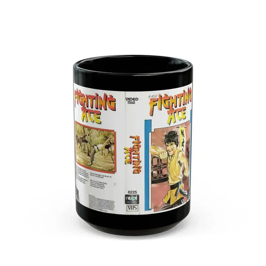 FIGHTING ACE (VHS COVER) - Black Coffee Mug 15oz - Go Mug Yourself