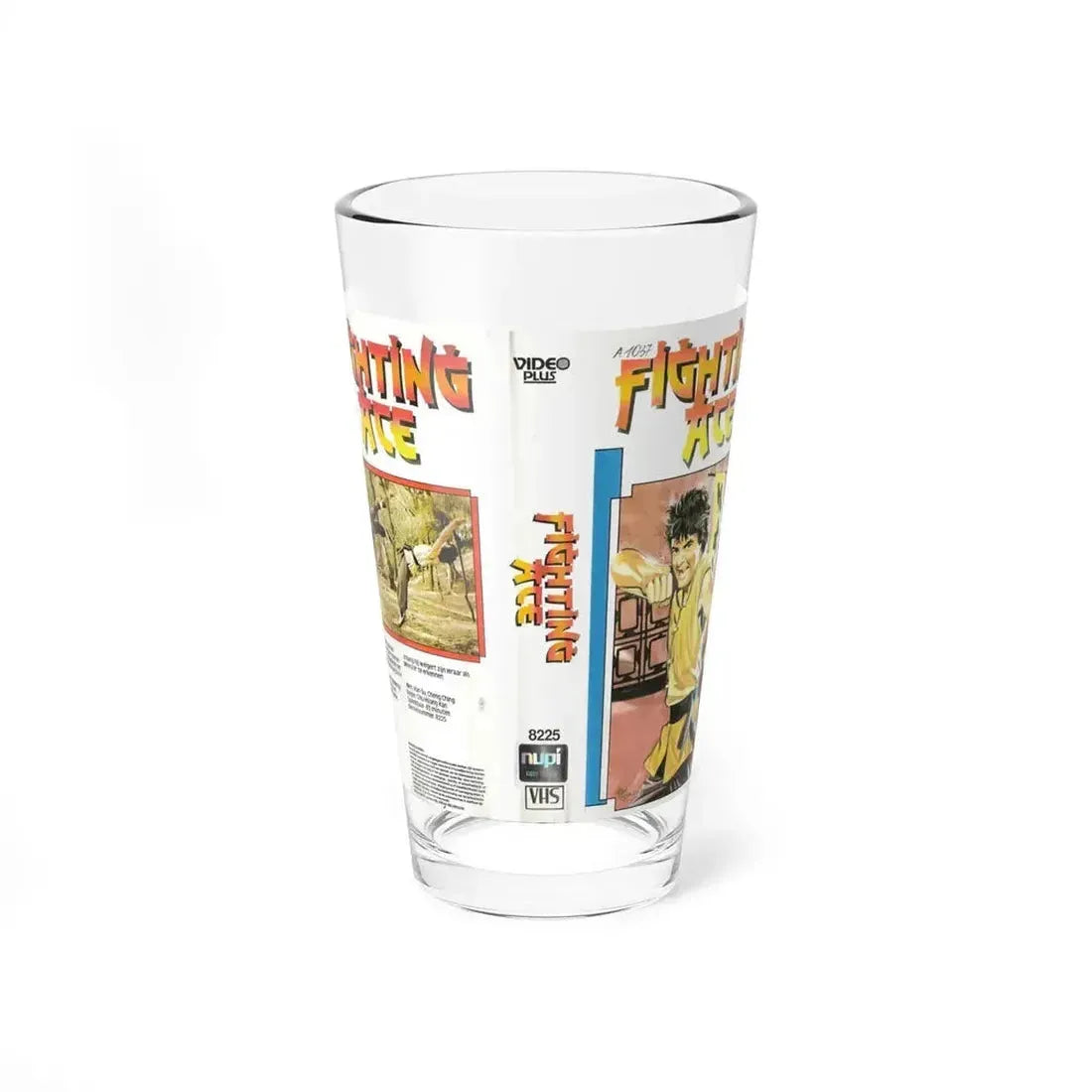 FIGHTING ACE (VHS COVER) Pint Glass 16oz 16oz - Go Mug Yourself