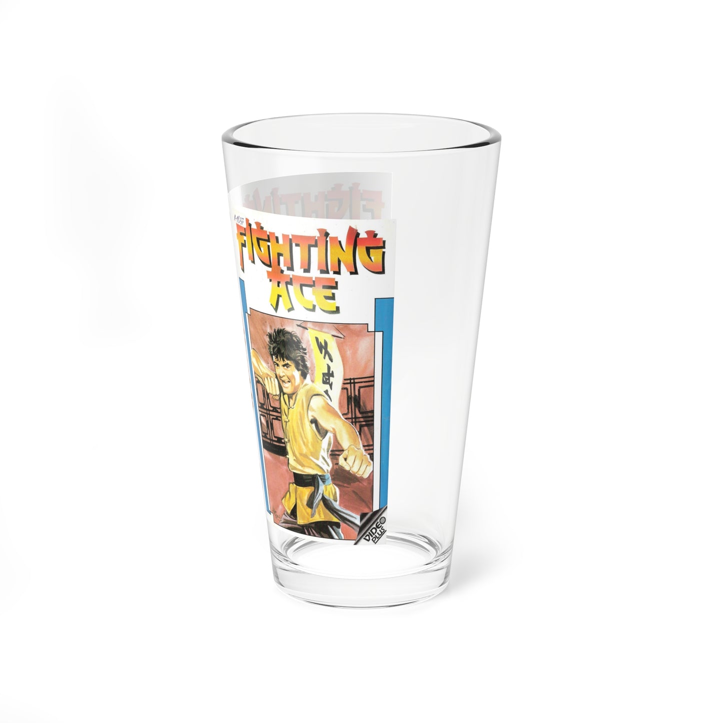 FIGHTING ACE (VHS COVER) Pint Glass 16oz-Go Mug Yourself