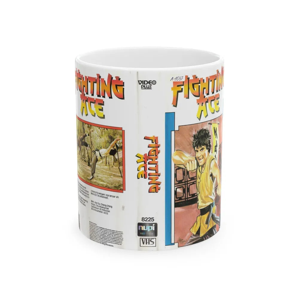 FIGHTING ACE (VHS COVER) - White Coffee Mug-11oz-Go Mug Yourself