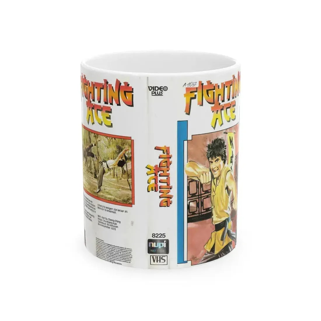 FIGHTING ACE (VHS COVER) - White Coffee Mug 11oz - Go Mug Yourself