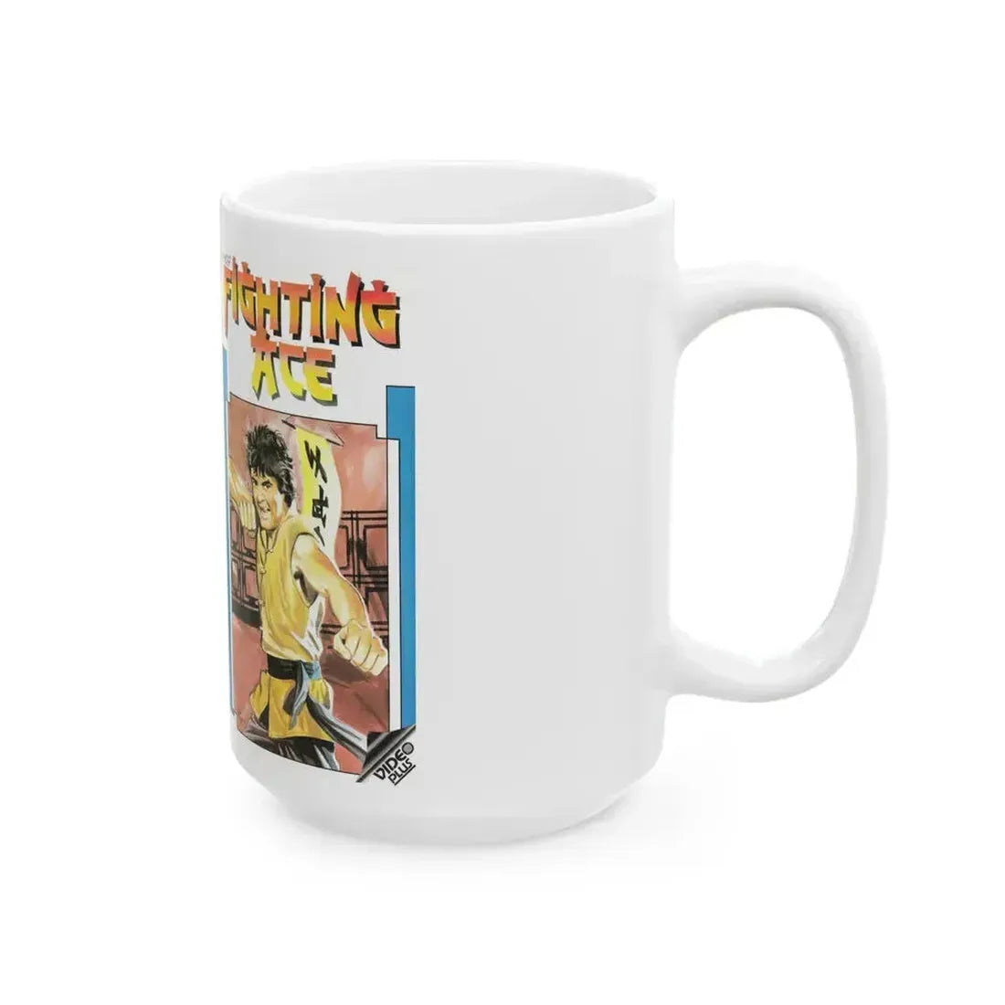 FIGHTING ACE (VHS COVER) - White Coffee Mug - Go Mug Yourself