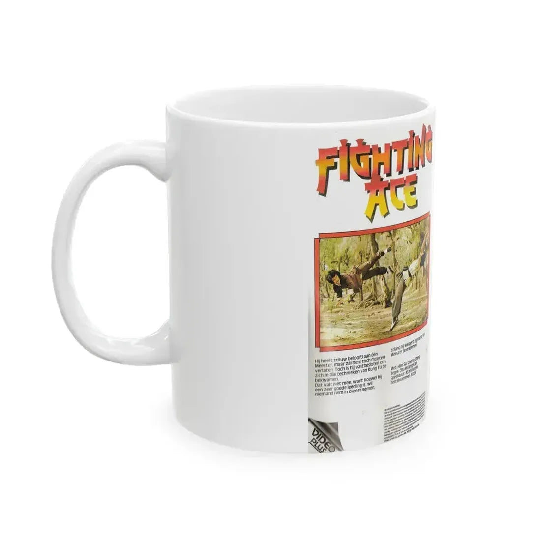 FIGHTING ACE (VHS COVER) - White Coffee Mug - Go Mug Yourself