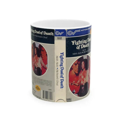 FIGHTING DUEL OF DEATH MAH SAH RICHARD CHUI (VHS COVER) - White Coffee Mug 11oz - Go Mug Yourself