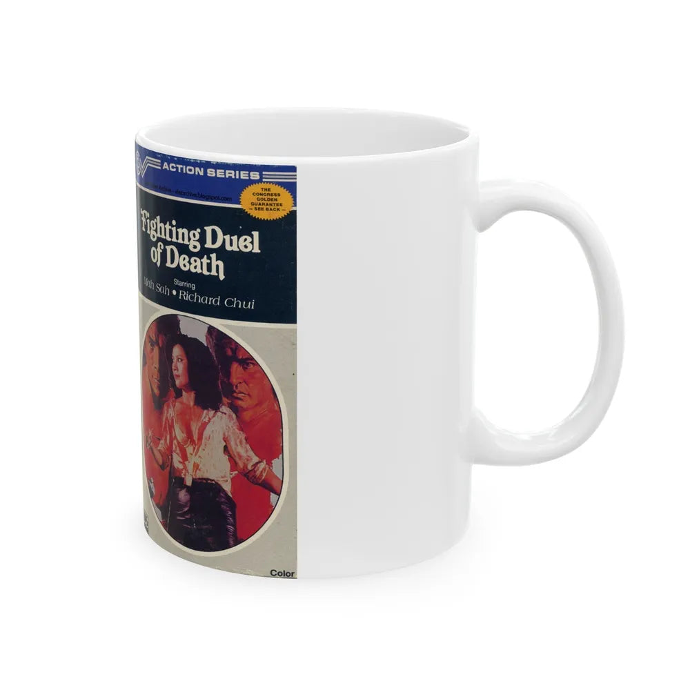 FIGHTING DUEL OF DEATH VERSION2 (VHS COVER) - White Coffee Mug-Go Mug Yourself