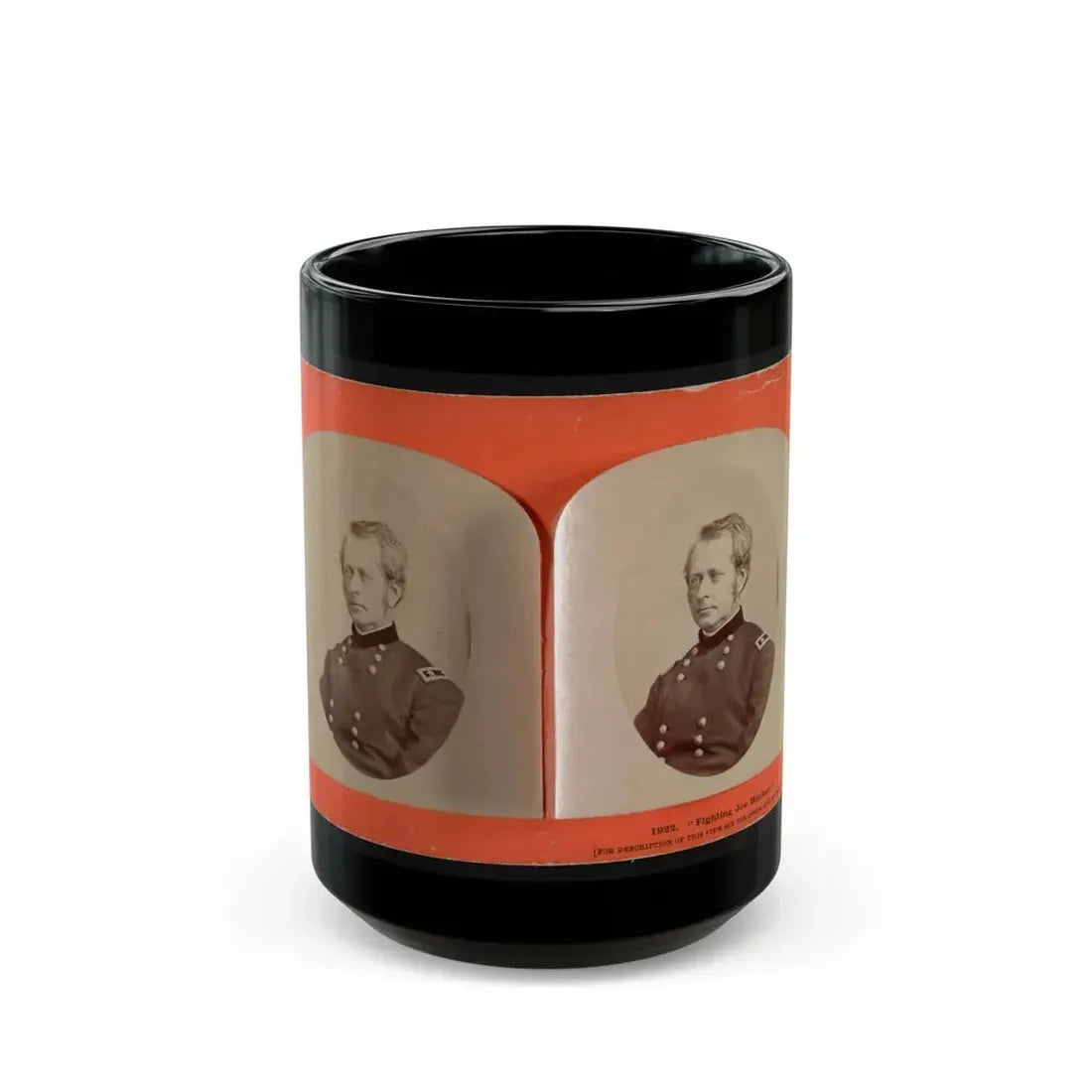Fighting Joe Hooker (U.S. Civil War) Black Coffee Mug 15oz - Go Mug Yourself