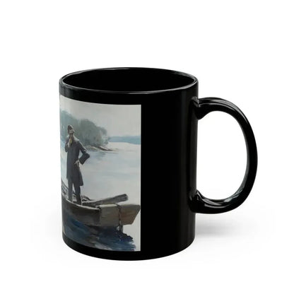 Figures by a Lake - Black Coffee Mug - Go Mug Yourself