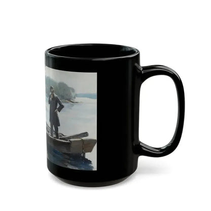 Figures by a Lake - Black Coffee Mug - Go Mug Yourself