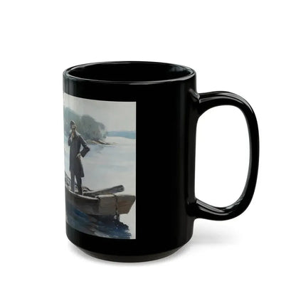 Figures by a Lake - Black Coffee Mug - Go Mug Yourself