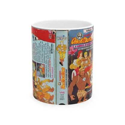 FILMATION GHOSTBUSTERS A GHOUL IN EVERY PORT (VHS COVER) - White Coffee Mug 11oz - Go Mug Yourself