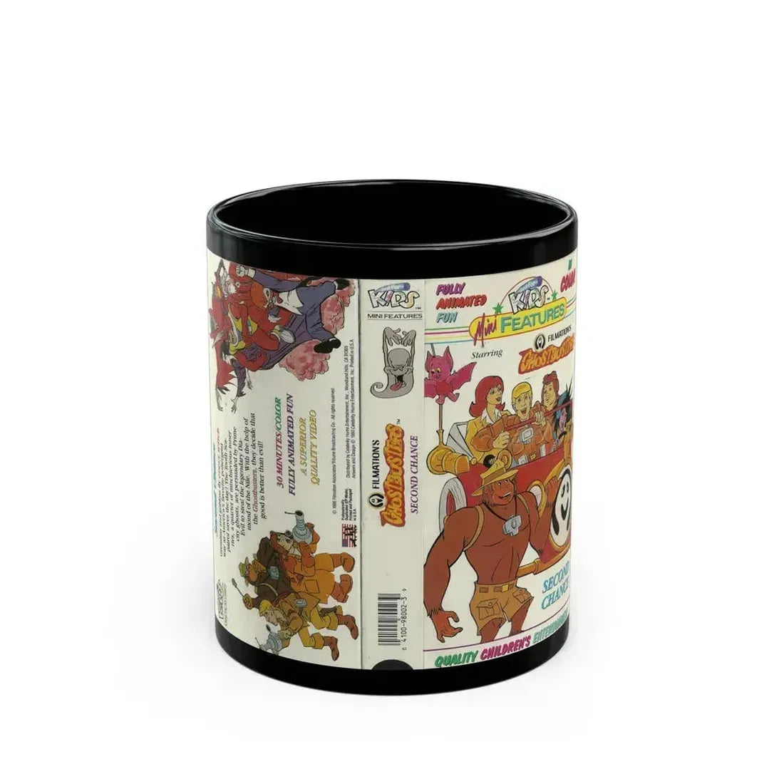 FILMATIONS GHOSTBUSTERS SECOND CHANCE (VHS COVER) - Black Coffee Mug 11oz - Go Mug Yourself