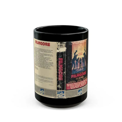 FILMGORE HOSTED BY ELVIRA (VHS COVER) - Black Coffee Mug 15oz - Go Mug Yourself