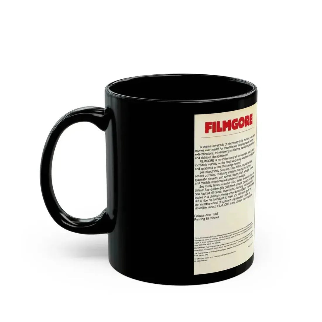FILMGORE (VHS COVER) - Black Coffee Mug - Go Mug Yourself