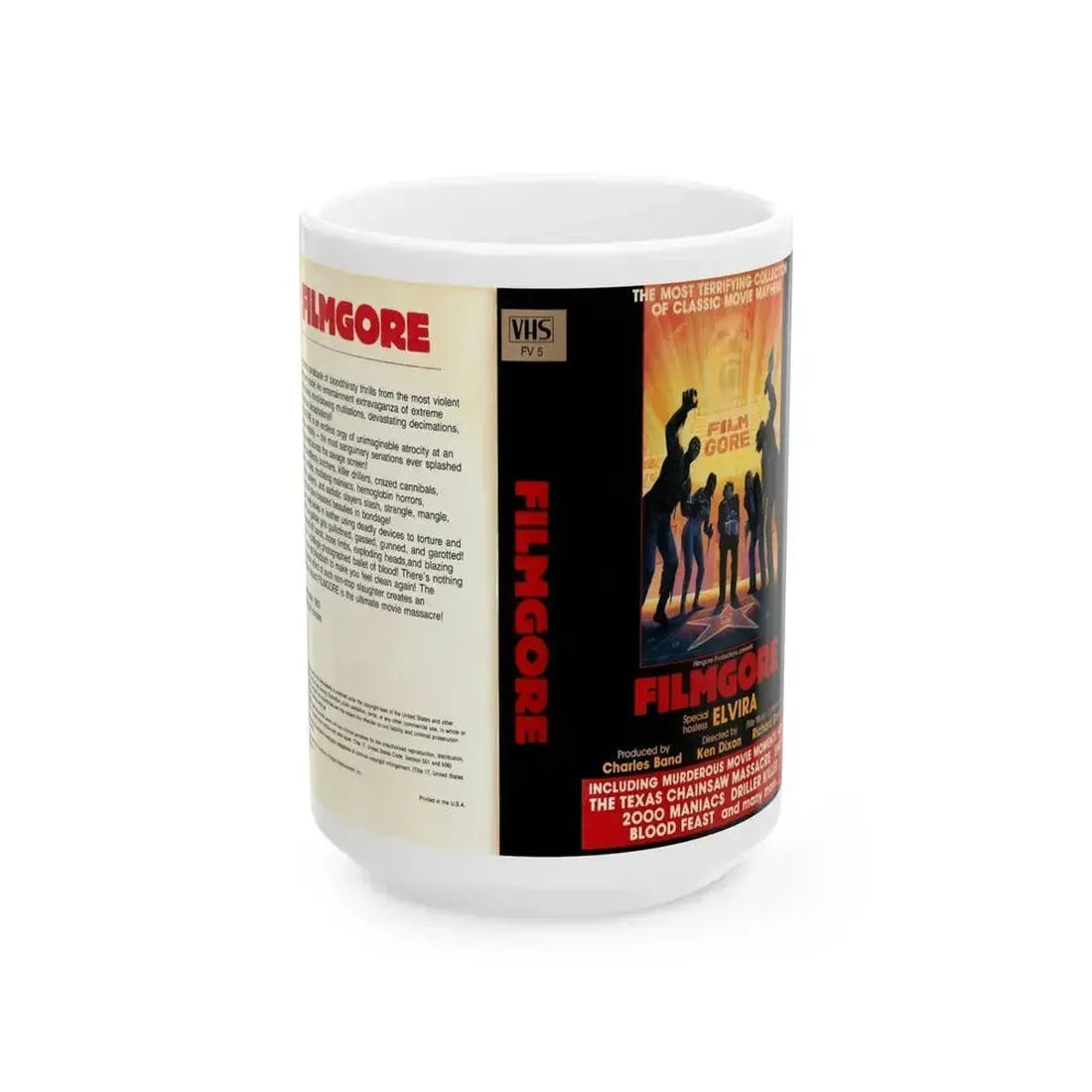 FILMGORE (VHS COVER) - White Coffee Mug 15oz - Go Mug Yourself
