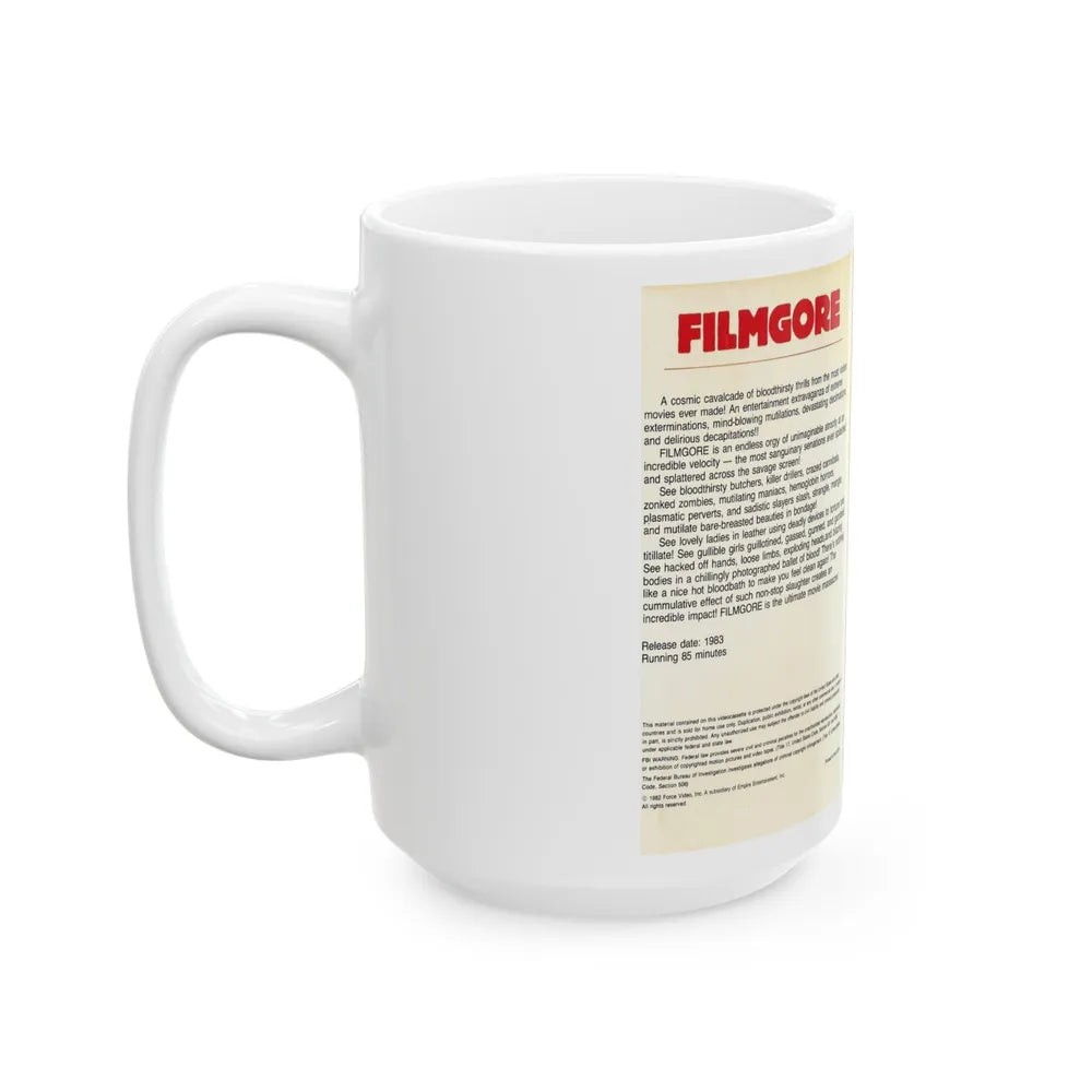 FILMGORE (VHS COVER) - White Coffee Mug-Go Mug Yourself