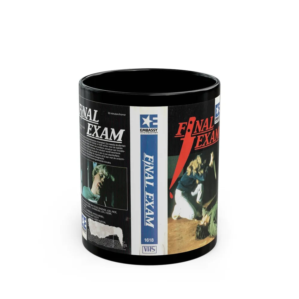 FINAL EXAM EMBASSY HOME ENTERTAINMENT (VHS COVER) - Black Coffee Mug-11oz-Go Mug Yourself