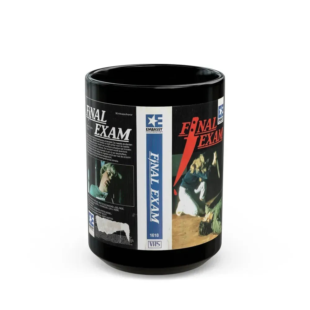 FINAL EXAM EMBASSY HOME ENTERTAINMENT (VHS COVER) - Black Coffee Mug 15oz - Go Mug Yourself