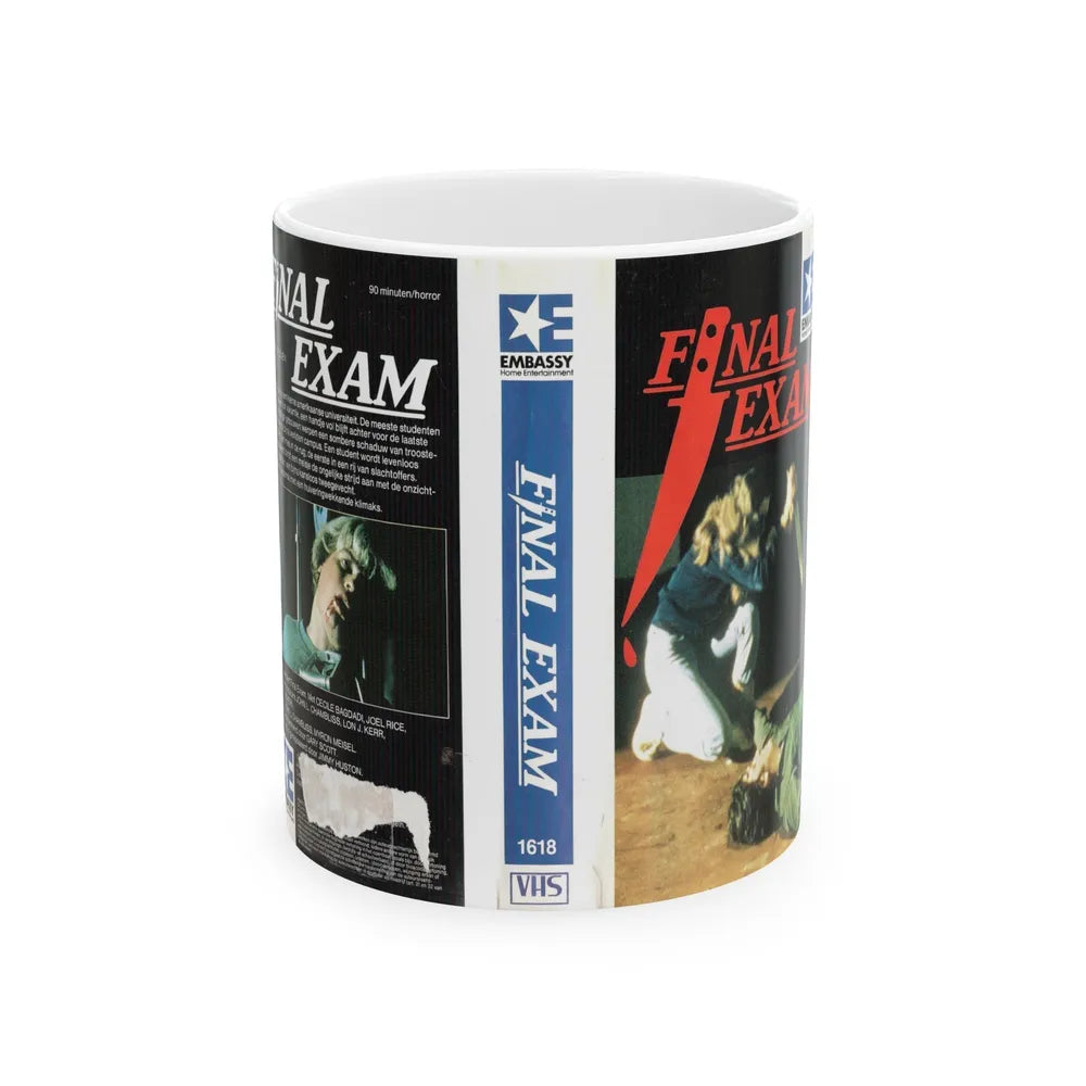 FINAL EXAM EMBASSY HOME ENTERTAINMENT (VHS COVER) - White Coffee Mug-11oz-Go Mug Yourself