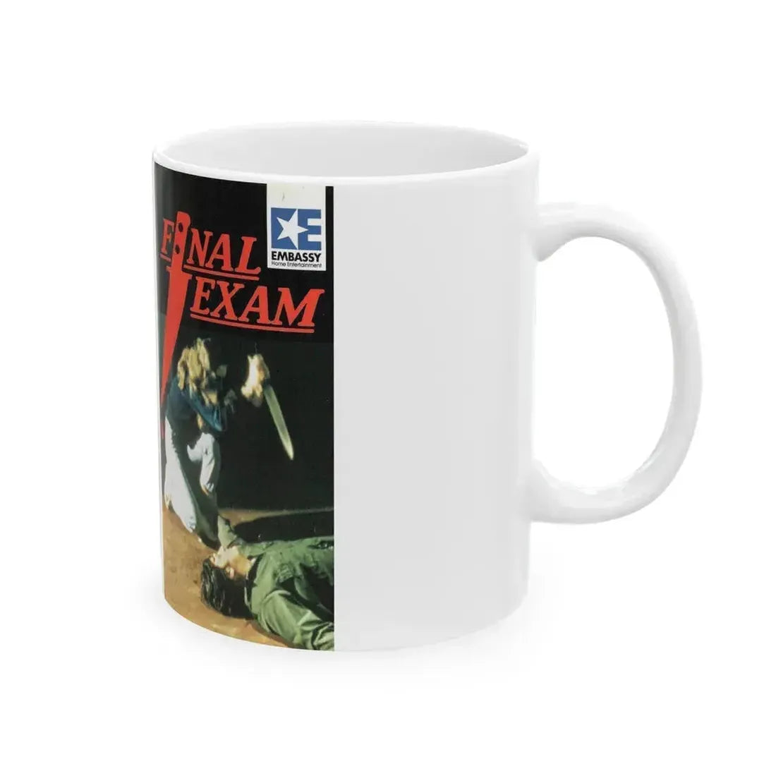 FINAL EXAM EMBASSY HOME ENTERTAINMENT (VHS COVER) - White Coffee Mug - Go Mug Yourself