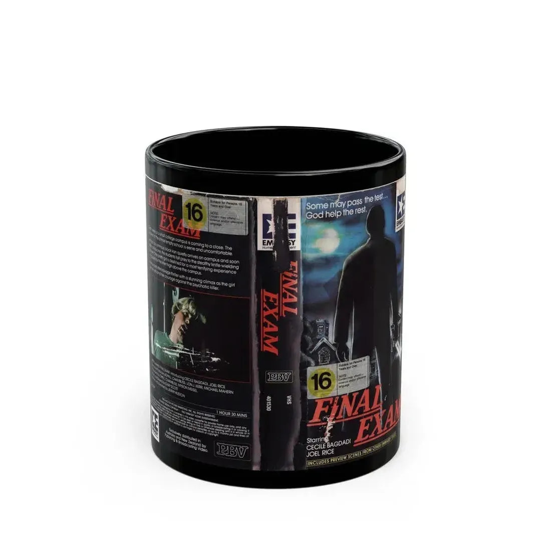 FINAL EXAM (VHS COVER) - Black Coffee Mug 11oz - Go Mug Yourself