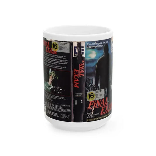FINAL EXAM (VHS COVER) - White Coffee Mug 15oz - Go Mug Yourself