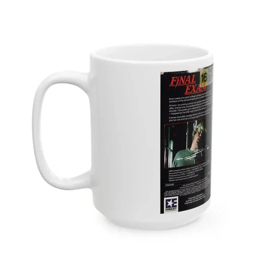 FINAL EXAM (VHS COVER) - White Coffee Mug - Go Mug Yourself