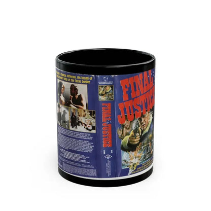 FINAL JUSTICE VESTRON VIDEO INTERNATIONAL MST3K (VHS COVER) - Black Coffee Mug 11oz - Go Mug Yourself
