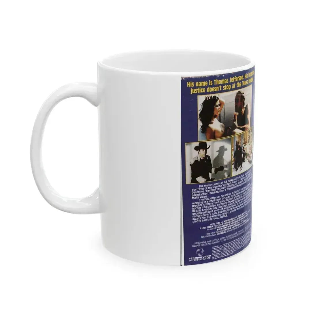 FINAL JUSTICE VESTRON VIDEO INTERNATIONAL MST3K (VHS COVER) - White Coffee Mug - Go Mug Yourself