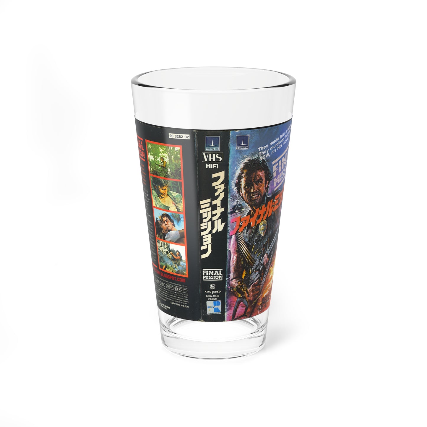 FINAL MISSION JAPAN (VHS COVER) Pint Glass 16oz-16oz-Go Mug Yourself