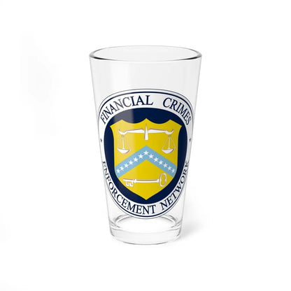 Financial Crimes Enforcement Network 3 - Pint Glass 16oz-16oz-Go Mug Yourself