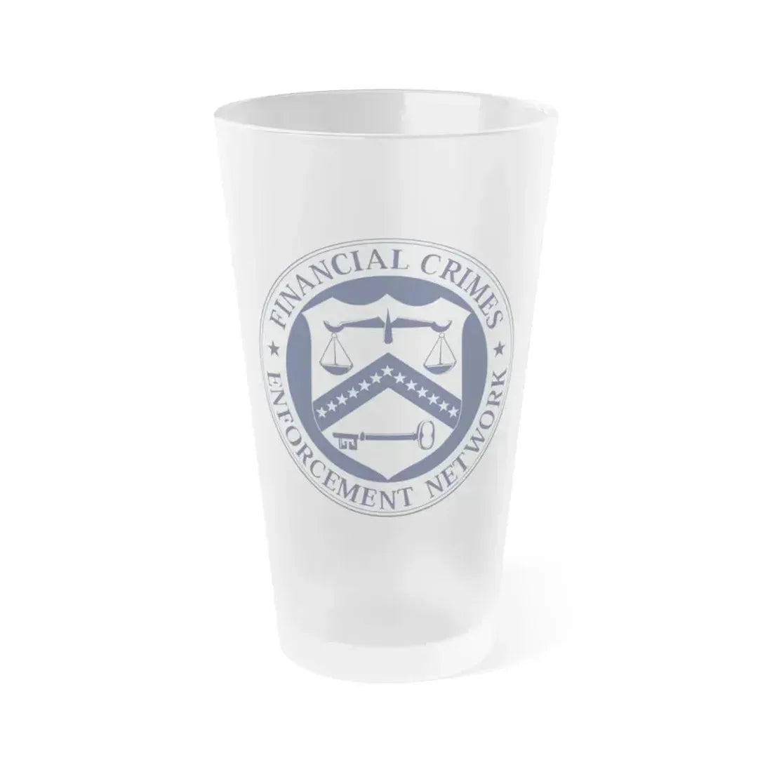 Financial Crimes Enforcement Network - Frosted Pint Glass 16oz 16oz Frosted - Go Mug Yourself