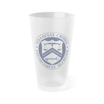 Financial Crimes Enforcement Network - Frosted Pint Glass 16oz 16oz Frosted - Go Mug Yourself