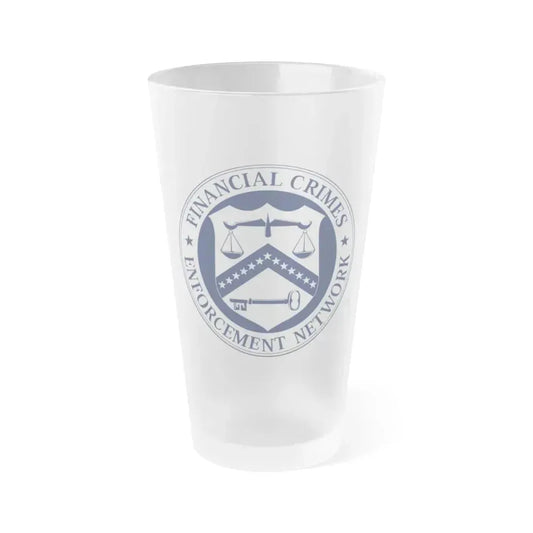 Financial Crimes Enforcement Network - Frosted Pint Glass 16oz 16oz Frosted - Go Mug Yourself